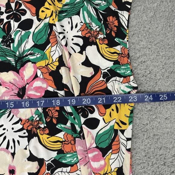 Lane Bryant Womens Plus Top Floral size 18/20 Bow Tie Hem autumn - Picture 7 of 13